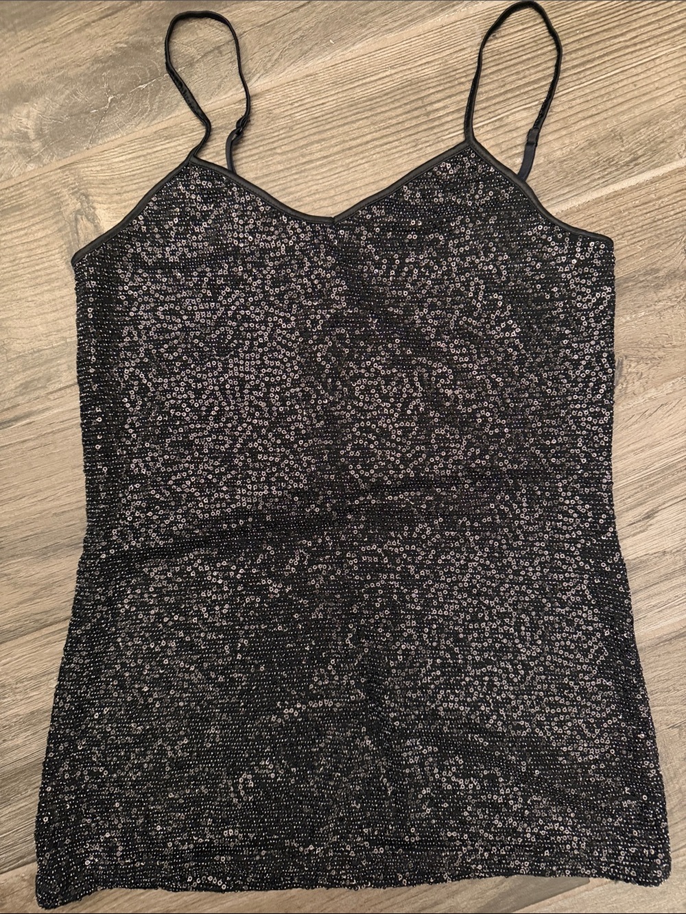Express Black Sparkle Cami Top
